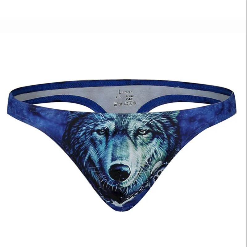 Модные трусики-плавки с человеком цифровой принт животными сексуальные стринги