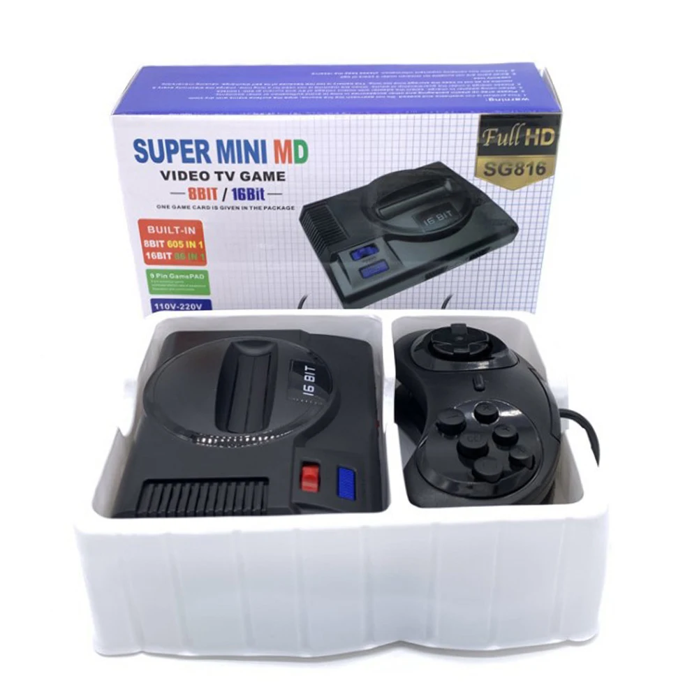 SG816 Супер ретро мини ТВ Видео игровая консоль для Sega Mega Drive MD 16 бит 86 игр 8 605