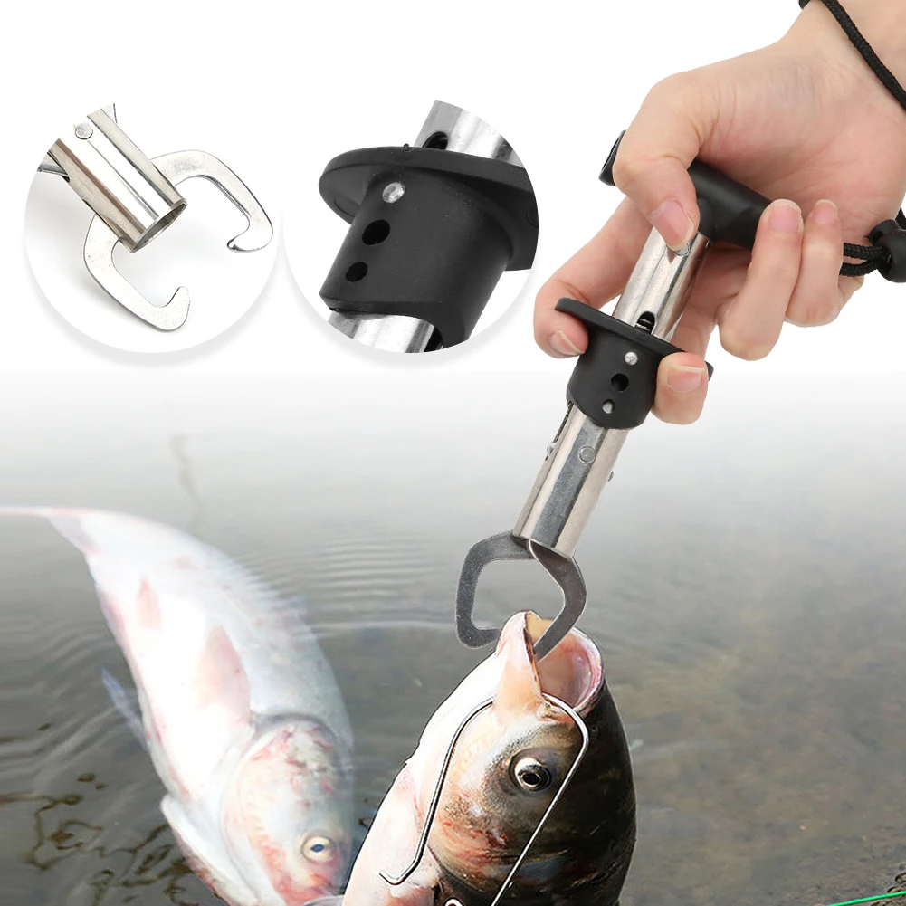 

Portable Stainless Steel Fishing Gripper Fish Grip Lip Clamp Grabber Fishing Plier Fishing Tackle Gripper Accessoryer