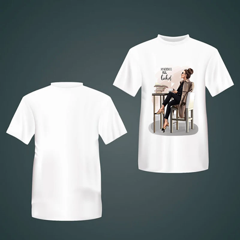 LUSLOS Super Girl Print T Shirt Women Tshirt Fashion Female White Tee Shirts Cute Kawaii Harajuku Vogue T-shirt Clothes | Женская одежда