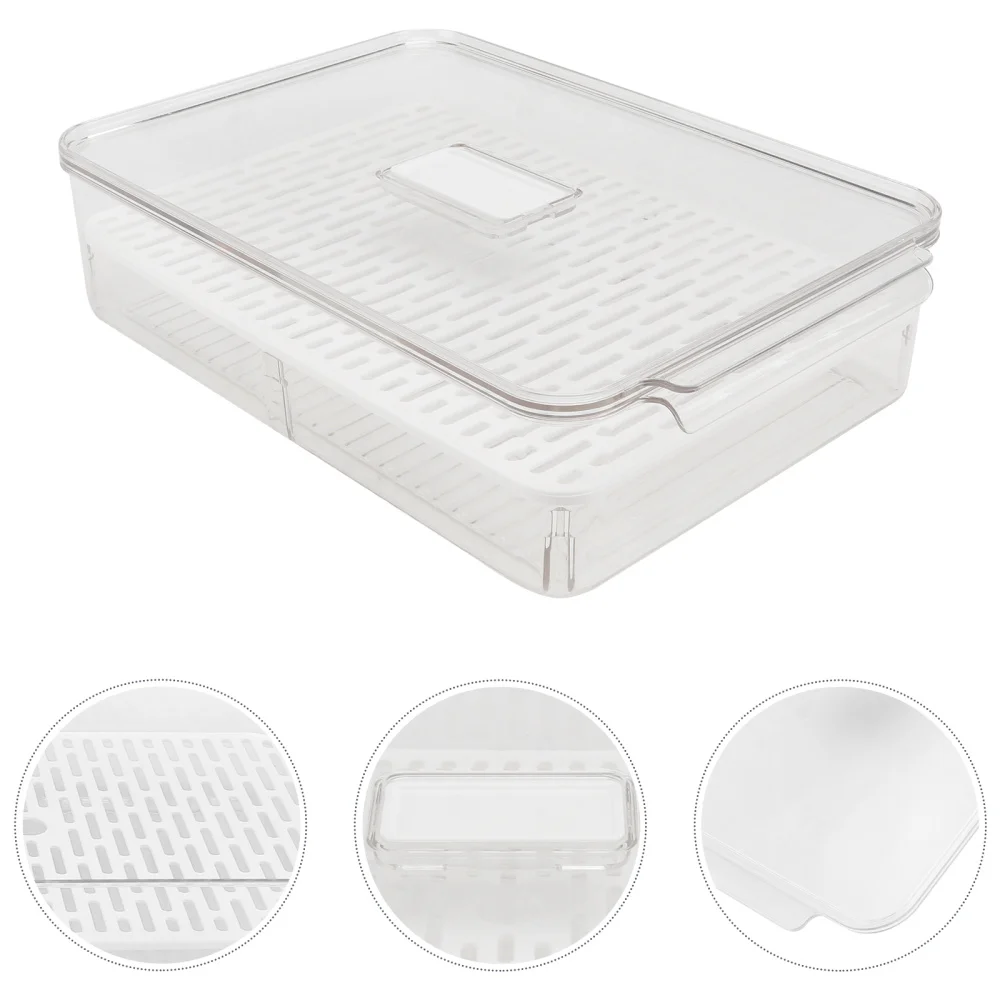 

1Pc Refrigerator Crisper Multifunctional Storage Box Stackable Fridge Food Box