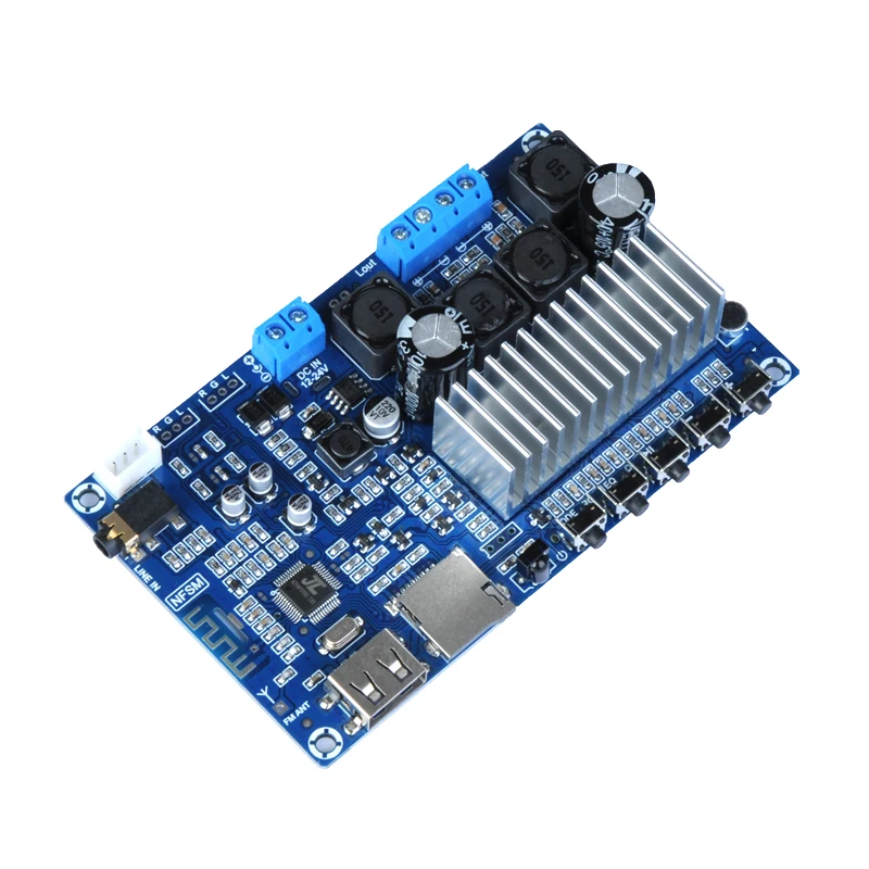 2*50 Вт Bluetooth 5 0 TPA3116 цифровой усилитель мощности аудио Плата стерео TPA3116D2 FM USB