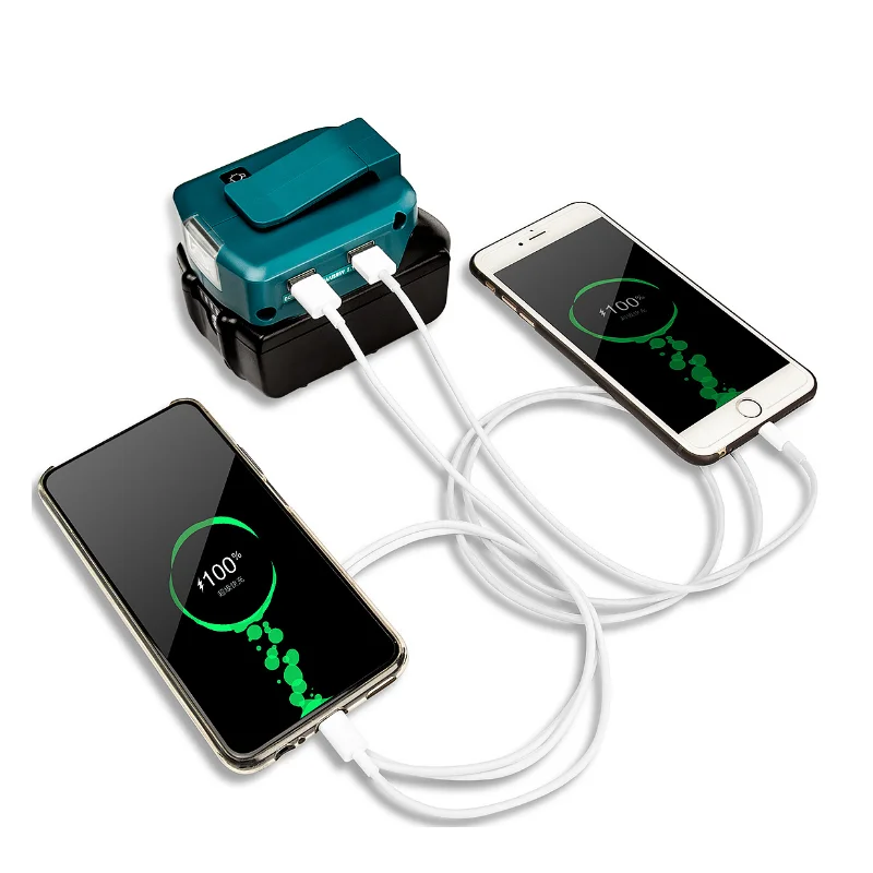 Светодиодная лампа рабочего освещения с двумя USB портами для Makita 14 4 В 18 в литий