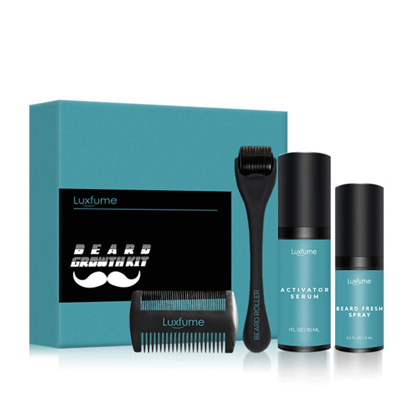 Luxfume 4 Pcs/set Men Beard Growth Kit Hair Growth Enhancer Thicker Oil Nourishing Leave-in Conditioner Beard Grow Spray Set
Luxfume 4 Pcs/set Men Beard Growth Kit Hair Growth Enhancer Thicker Oil Nourishing Leave-in Conditioner Beard Grow Spray Set