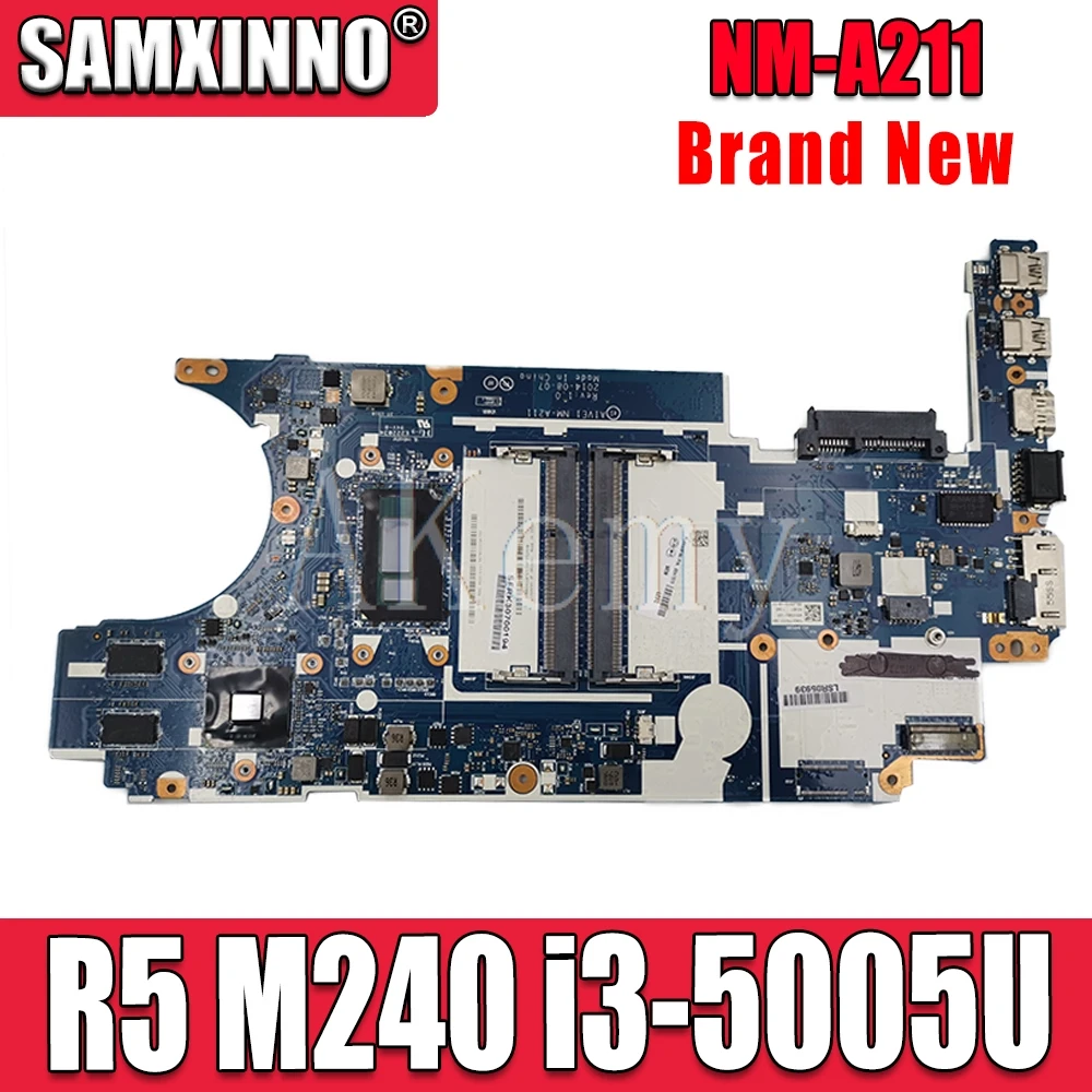 

SAMXINNO NM-A211 Motherboard For Lenovo Thinkpad E450 E450C CE450 NM-A211 Laotop Mainboard with R5-M240 GPU i3-5005U CPU