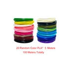 20 видов цветных пла-филаментов для 3d-печати, для детей и взрослых, креативный дизайн, биоразлагаемые нетоксичные нити для рисования