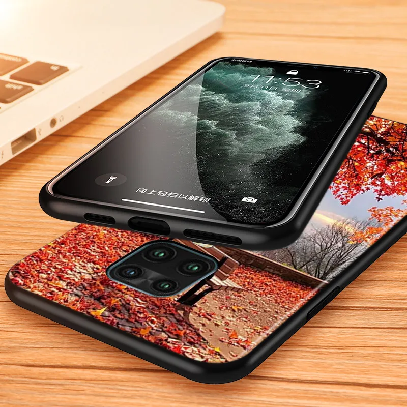 

Silicone Cover Autumn Maple Leaves For Xiaomi Redmi 9A 9C Note 9 9S Pro Max 8T 8 7 6 5 Pro 5A 4X 4 Prime Phone Case