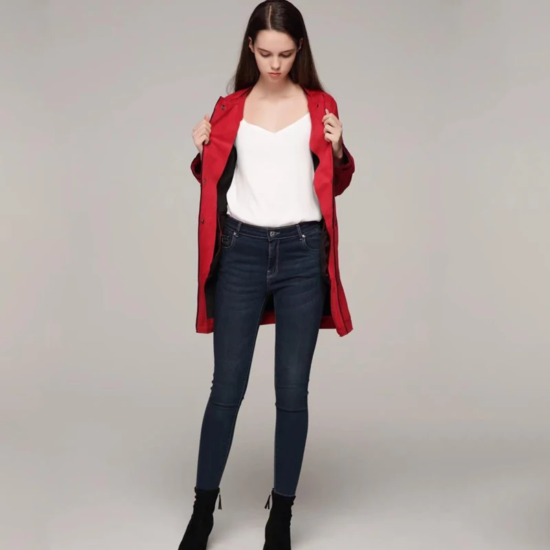 Женская замшевая куртка TMODA290 длинная брендовая из искусственной кожи модная