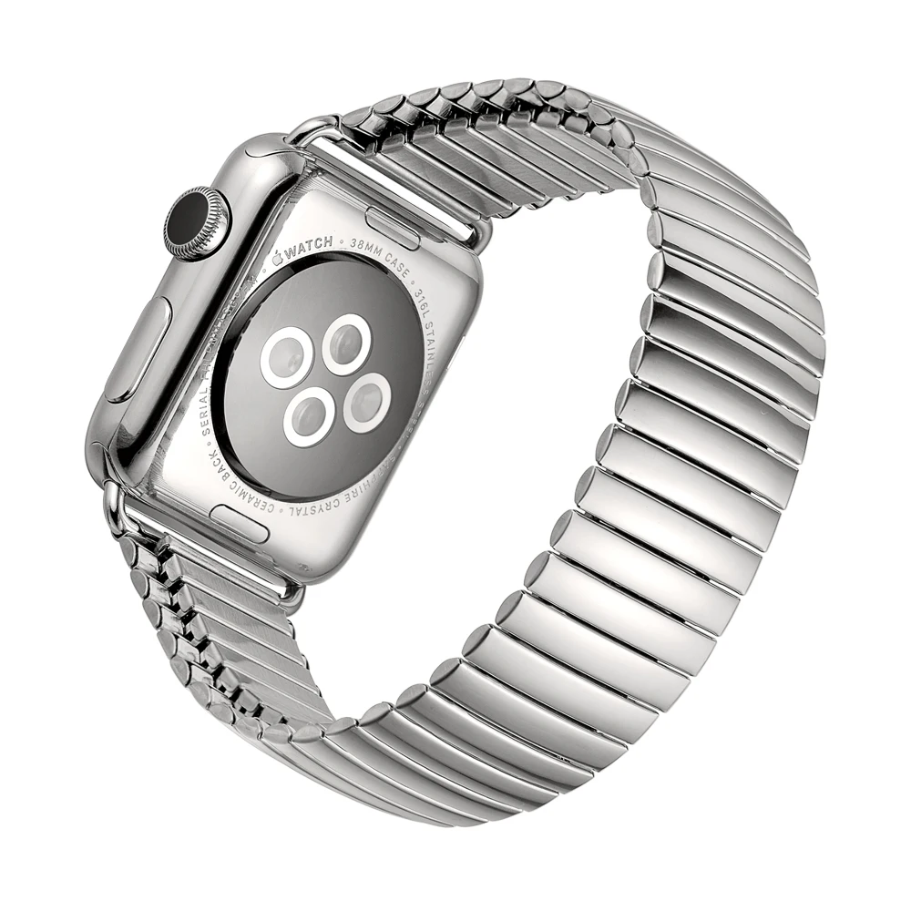 Эластичная стальная ремень для наручных часов Apple Watch 38/42/40/44 мм нержавеющая сталь