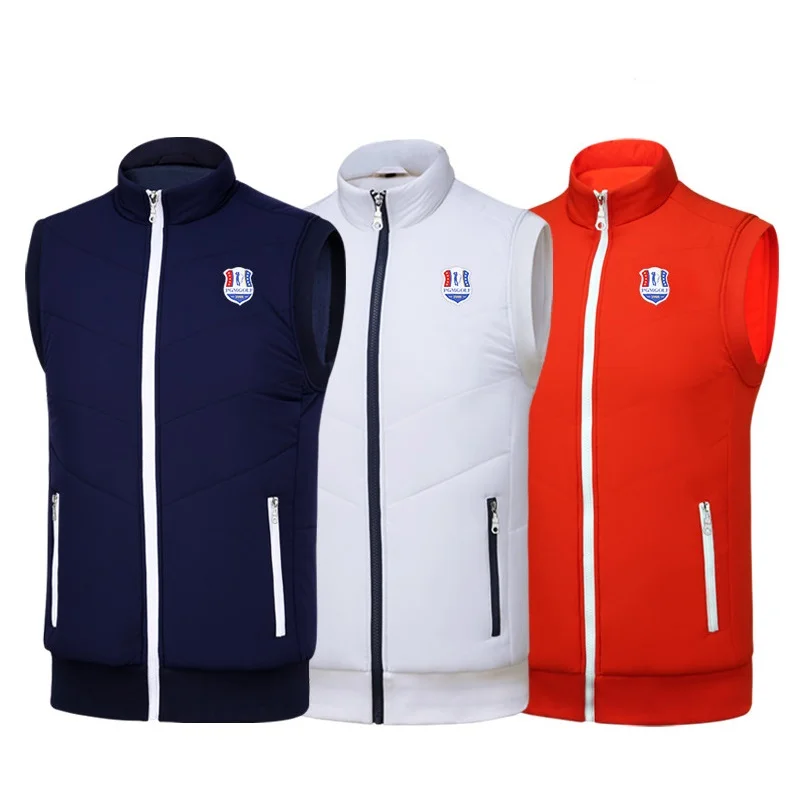 

Men New Thick Warm Vest Clothes Outdoor Sports Golf/Tennis Sleeveless Men Fall Winter Windproof Jacket Plus Velvet Version Ves