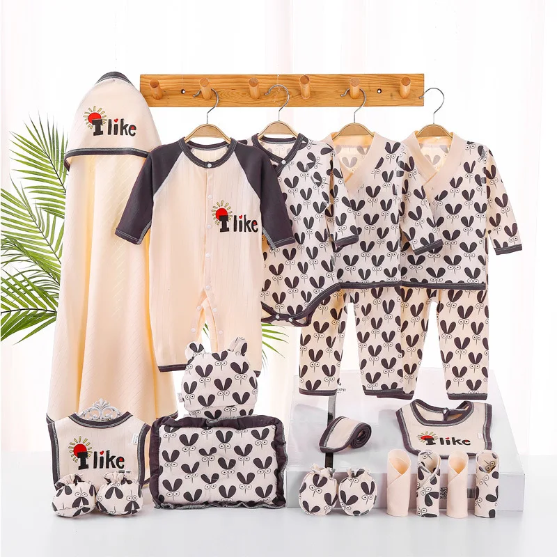 

Spring/summer 2021 New Newborn Soft Color Cotton Suit Clothes Whole Body Love Letter Printing Baby Kids Sets Without Box XB115