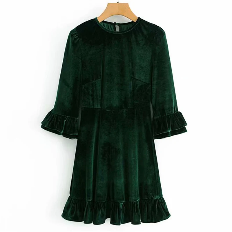 

Spring Autumn Women Dress 2020 Flare Sleeves Sexy Dress Fashion Ladies Dress Slim Elegant Girls Causal Outfits