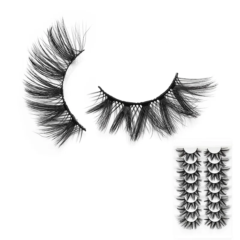 8 пар 3D норковые накладные ресницы Multilay натуральные пушистые драматические