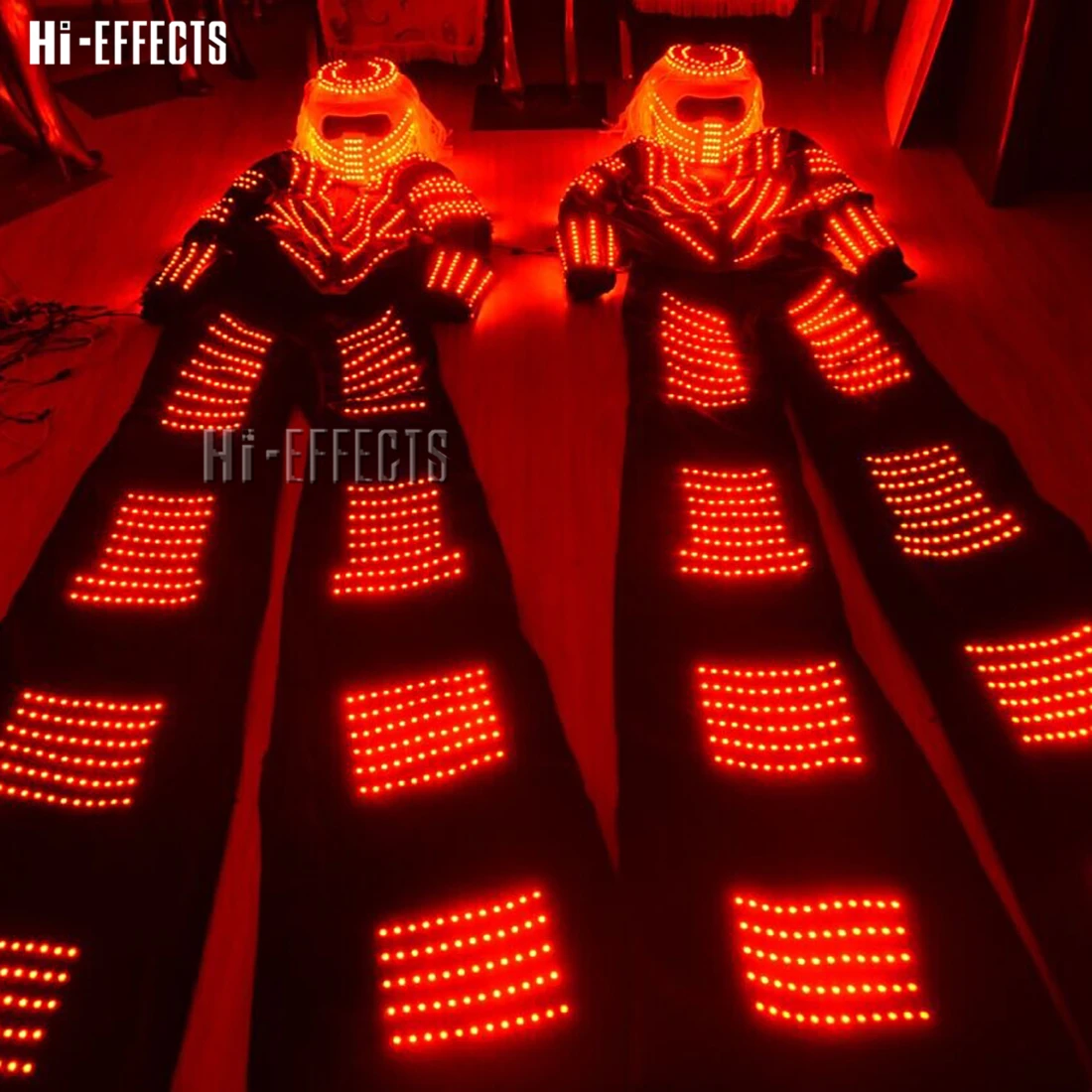 Светодиодная одежда для робота светящиеся светодиодные лампы RGB ходунки костюм