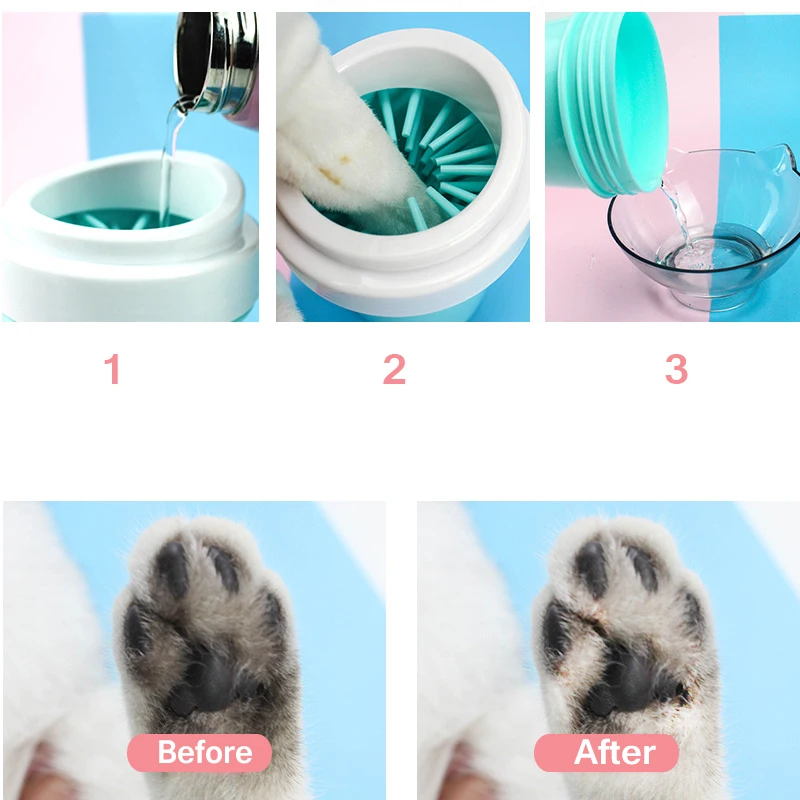 Pet Foot Washer Cup Portable Clean Brush Soft Silicone Bristles Quickly Cleaning Paws Muddy Cleaner Dog Feet Wash Tools |