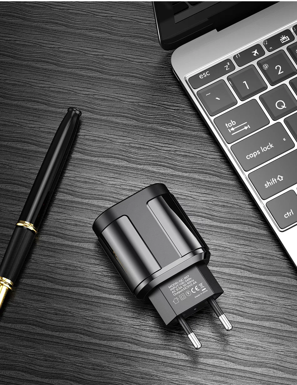 USLION Dual USB зарядное устройство 5 В 2.4A Быстрая зарядка стены мобильного телефона зарядное устройство для iPhone samsung Xiaomi Портативный ЕС США штекер Адаптер
