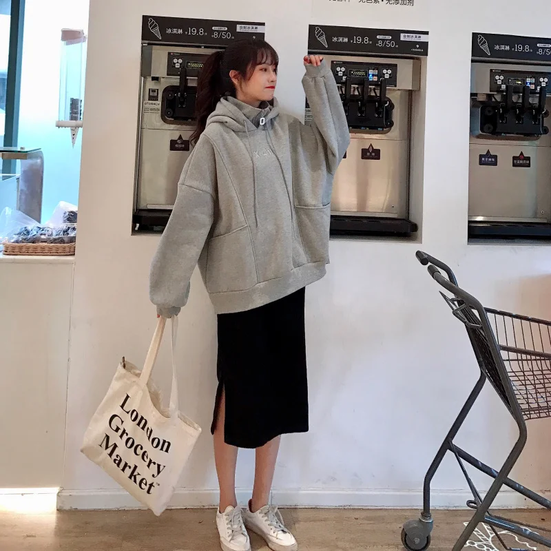 

YTX194 2021 early spring new hot style hooded Korean loose top spring and autumn casual Sweatshirts