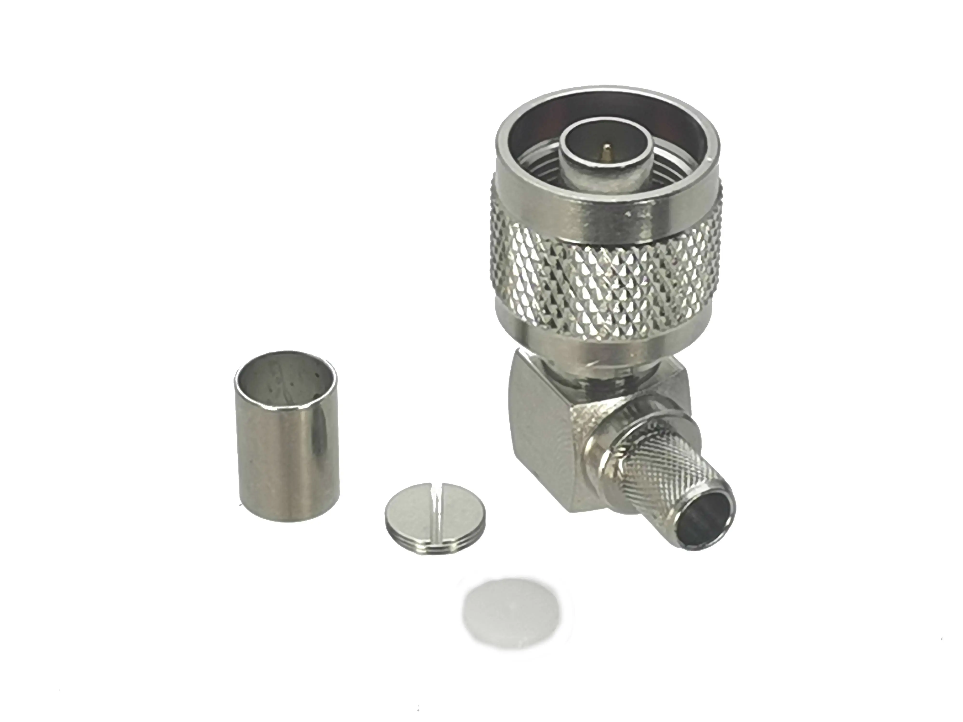 

1 шт. Разъем N Штекер прямой угол обжимной RG5 RG6 LMR300 кабель RF адаптер коаксиальный высокое качество