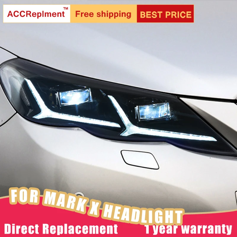 2 шт. светодиодный ные фары для Toyota Mark X Reiz 2010 2013 Автомобильные ангельские глазки