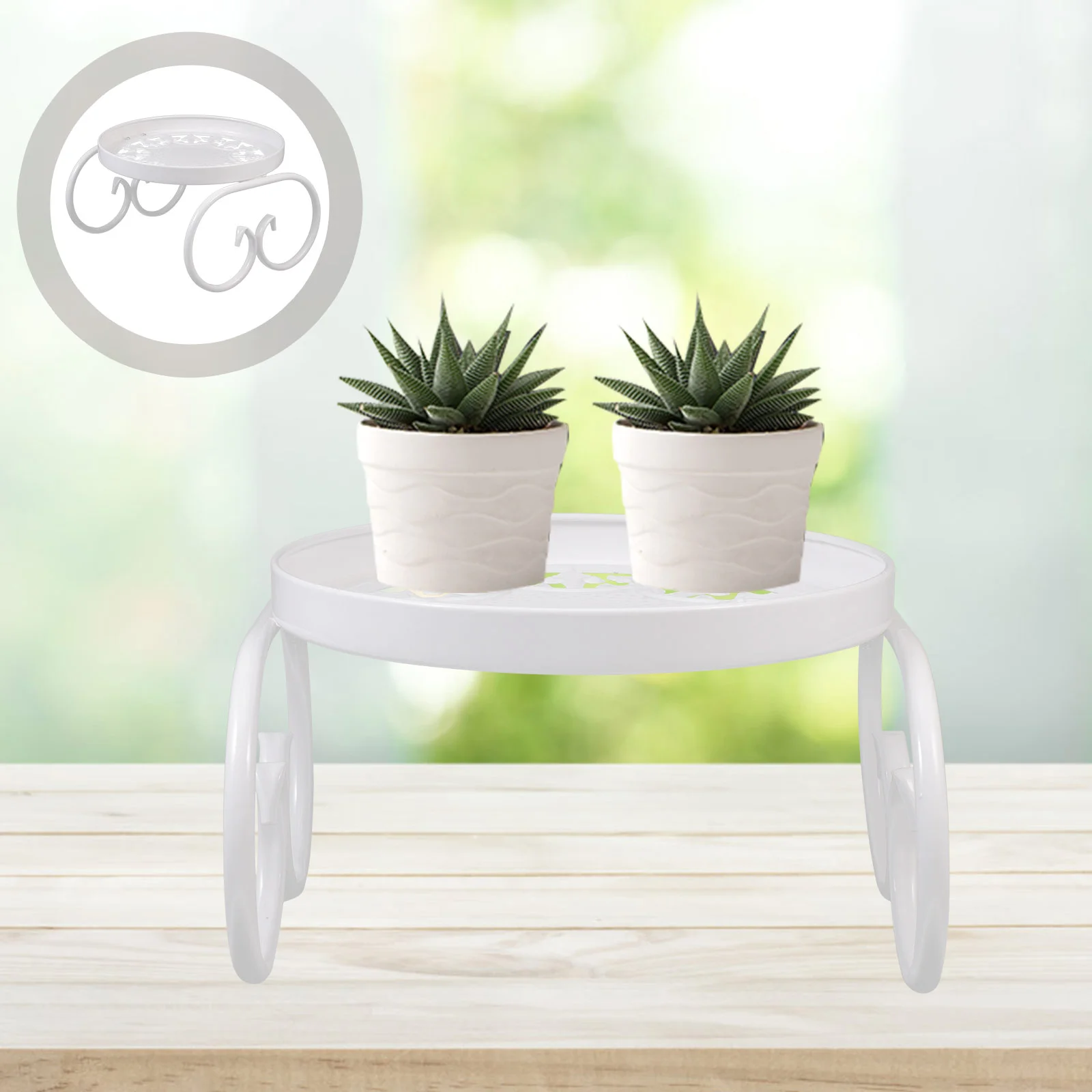 

1pc Potted Plant Stand Iron Art Flower Pot Rack European Style Flower Pot Stand