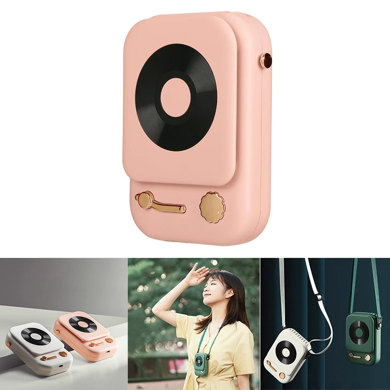 

D-26 Phonograph Fan, Mini USB Portable Desktop Handheld Silent Small Fan Hanging Neck Fan
