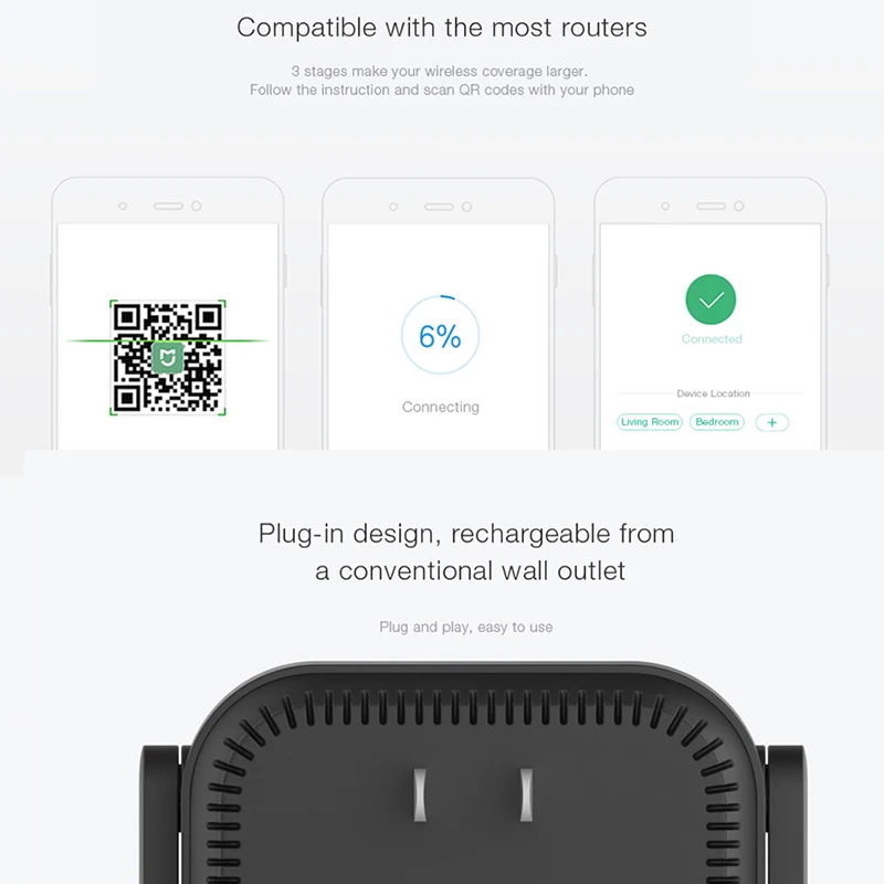 Xiaomi оригинальный Wi Fi усилитель Pro роутер 300M 2 4G ретранслятор сетевой расширитель