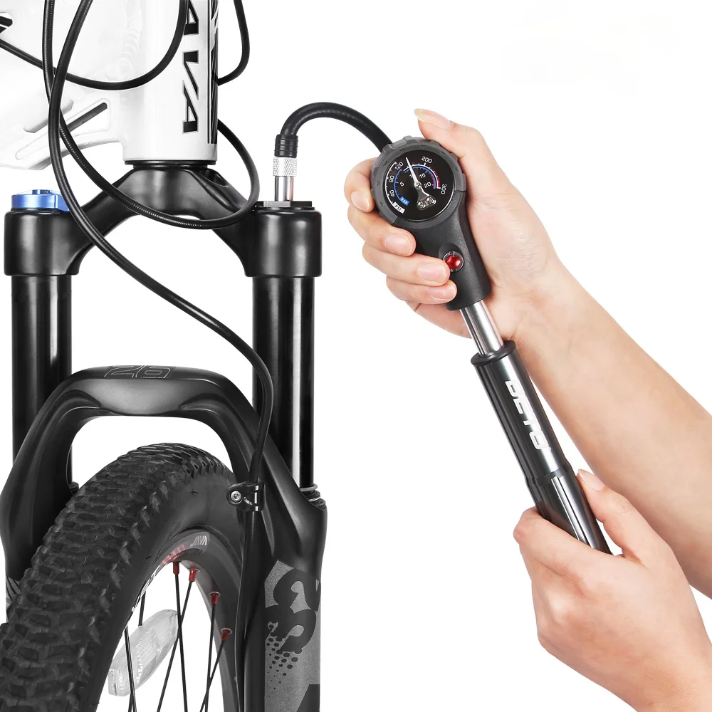 

Combo Bicycle Pumps For Tire Shock Fork Hose Bike Pump High Pressure Gauge Road Mtb Cycling Air Inflator Hand Bicycle Pump