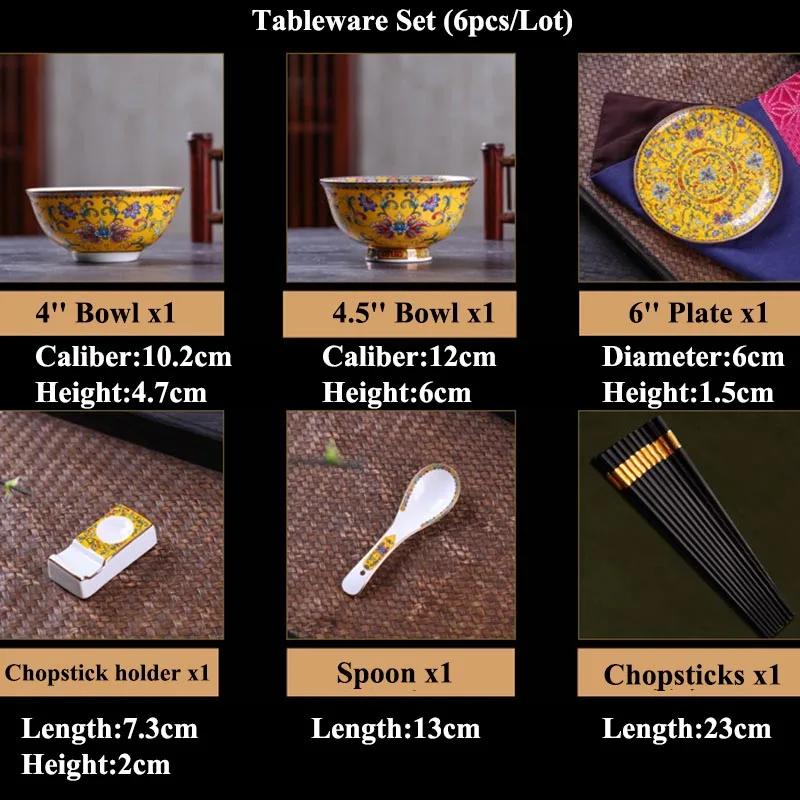 Керамическая миска для супа 6 шт. Комплект посуды фарфоровая еды тарелка