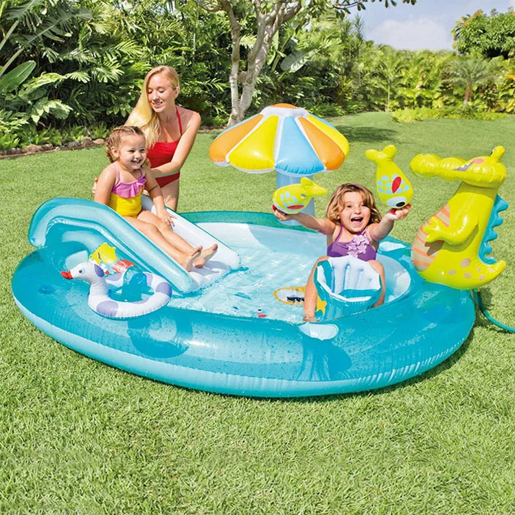 New Kids Inflatable Bath Tub Crocodile Park Fountain Baby Marine Ball Pool Children Portable Swimming Pool Lightweight Reservoir