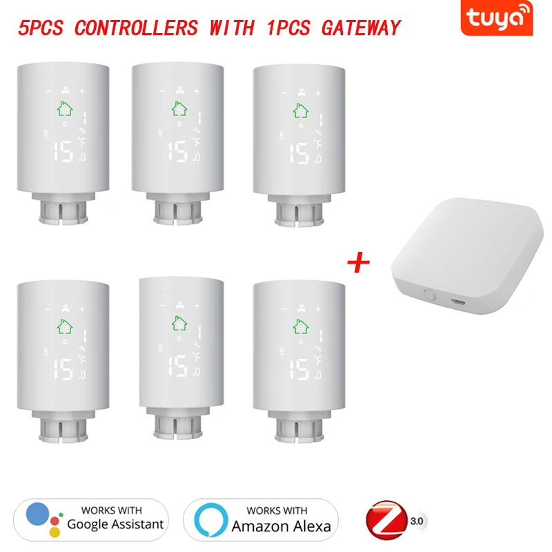 

Умный дом Tuya Zigbee3.0, гаджеты, термостатический клапан радиатора для радиатора, привод системы отопления, контроль температуры от Alexa