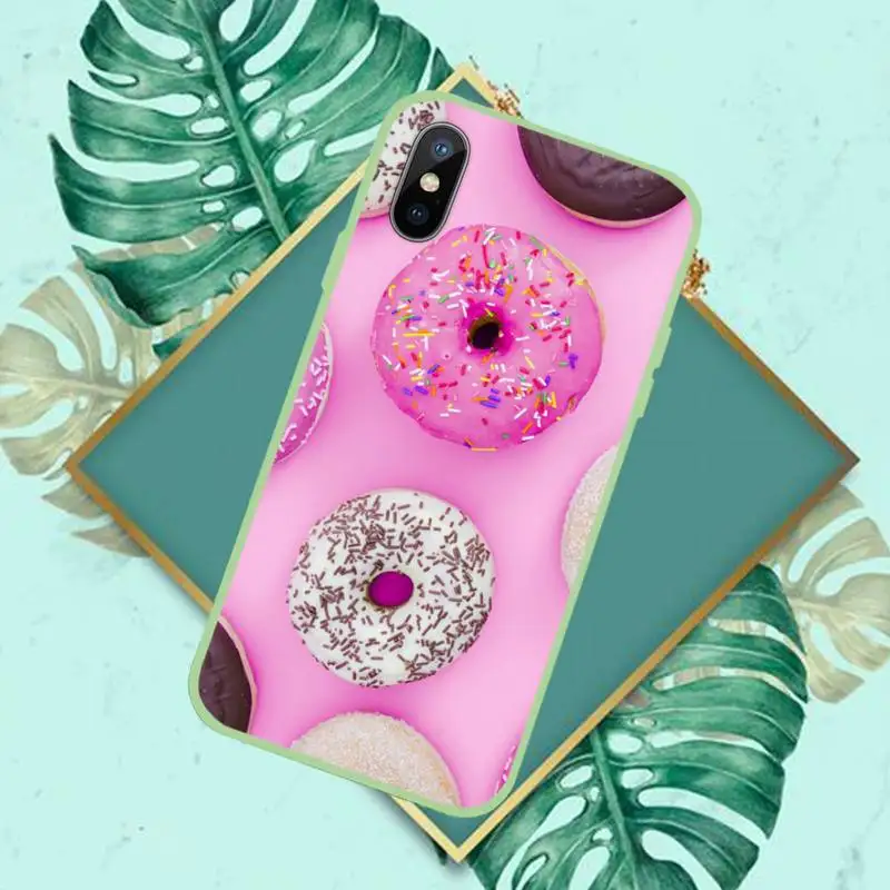 

Cartoon cute fashion beautiful donut Phone Case Candy Color for iPhone 11 12 mini pro XS MAX 8 7 6 6S Plus X SE 2020 XR