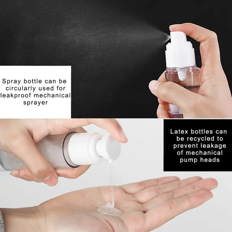 15-100Ml Spray Bottle Travel Pack Portable Sample Cosmetic Small Pot Alcohol Vacuum Toner Empty Bottle Refillable Pump for Lady