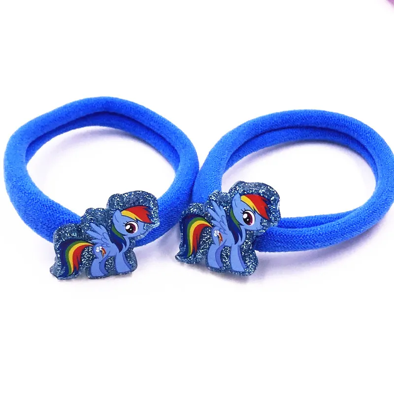 2 шт./компл. эластичные резинки для волос с мультяшными животными мягкие