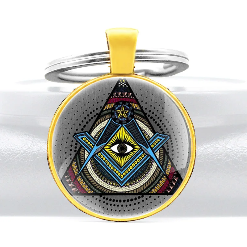 Новое поступление 2020 цепочка для ключей глаз Бога стеклянный купол