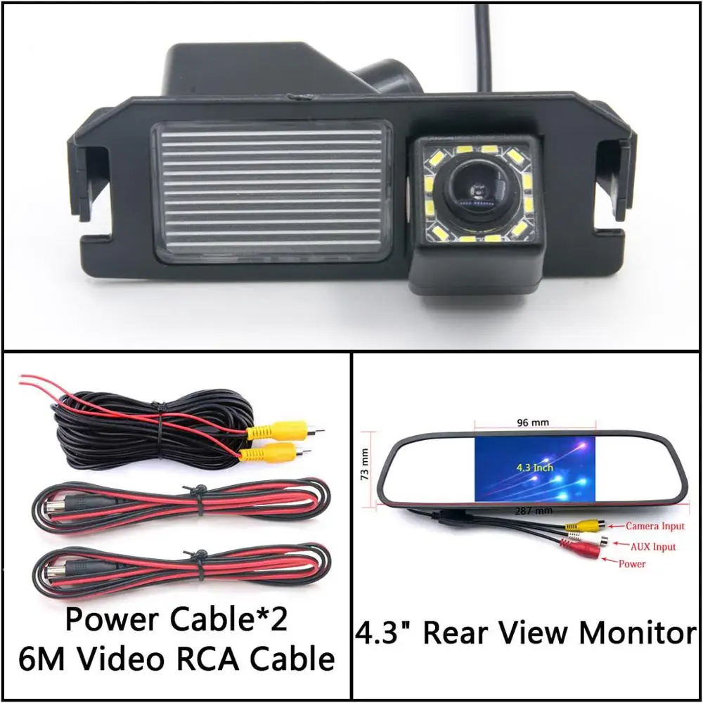 Cam N 4.3 Mirror 12 Светодиодный светильник заднего вида для kia plcanto Morning Rio 3 Soul MK1 MK2 Niro DE автомобильная парковочная камера заднего вида ночного видения - Название цвета: Cam N 4.3 Mirror