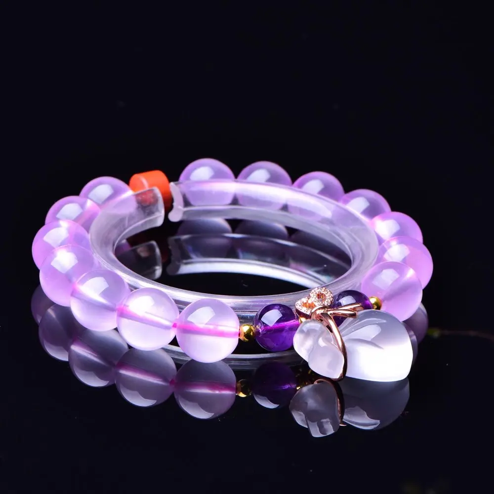 Женский браслет с розовыми кристаллами из Мозамбика Ювелирное Украшение