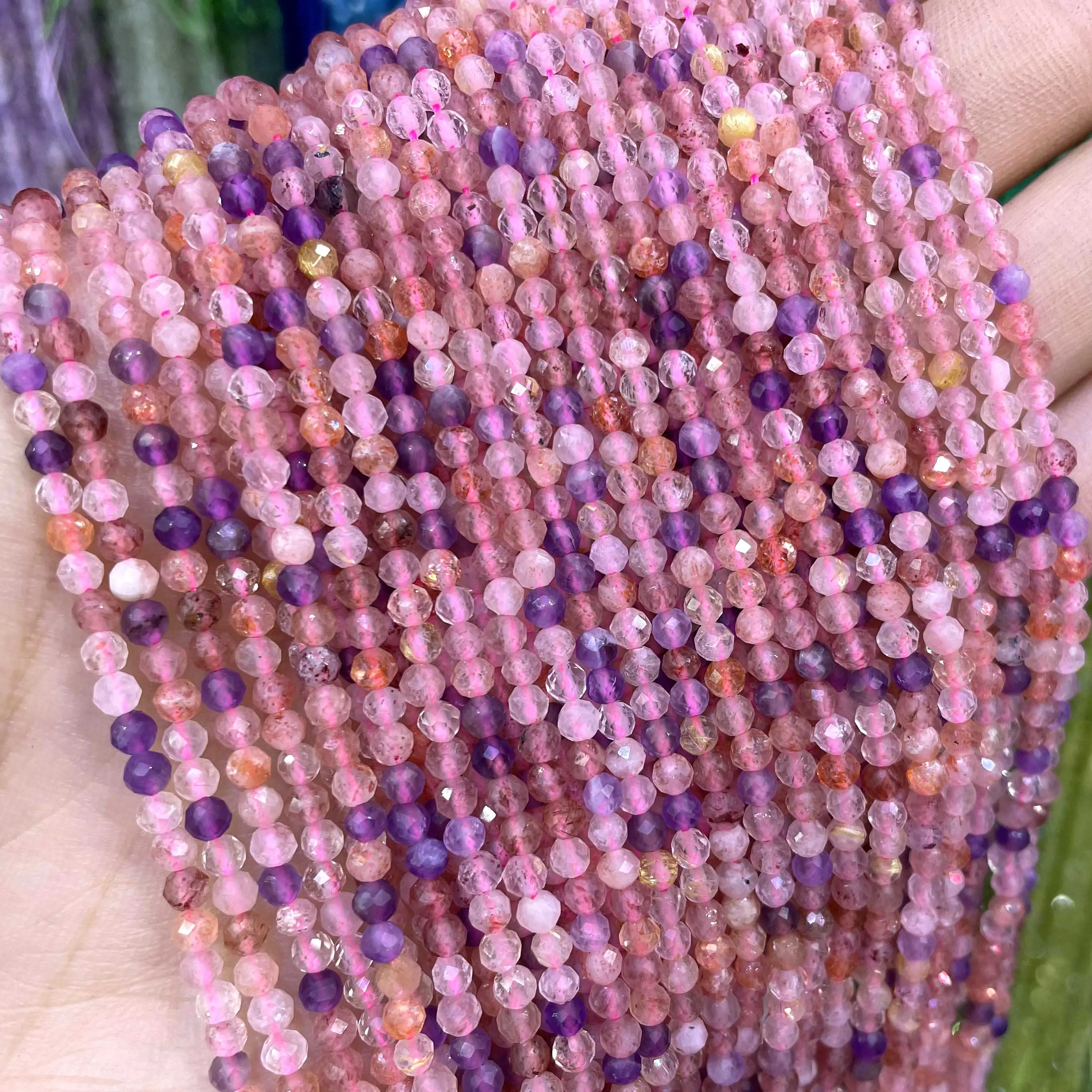 Бусы из камня амазонита для изготовления ювелирных изделий сделай сам