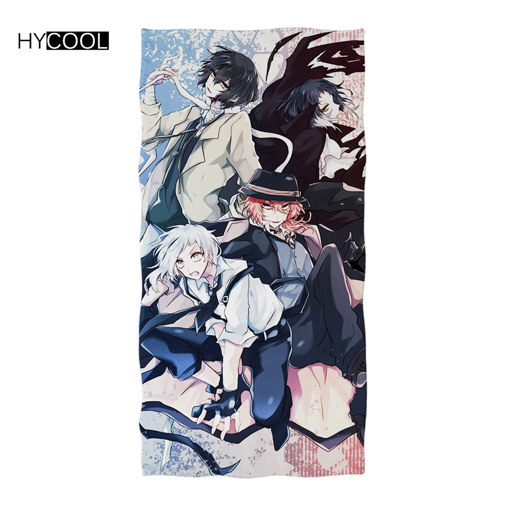 

Microfiber Soft Beach Towels For Adults Kids Anime Bungou Stray Dogs Print Large Size Absorbing Swim Towels Bath Toallas
