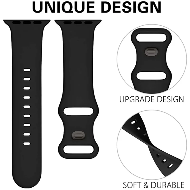 Silicone Band for Apple Watch 7 6 5 4 3 2 1 Ultra 49MM 40MM 44MM 38MM 42MM Rubber Watchband Strap for iWatch serie 7 8 41MM 45MM