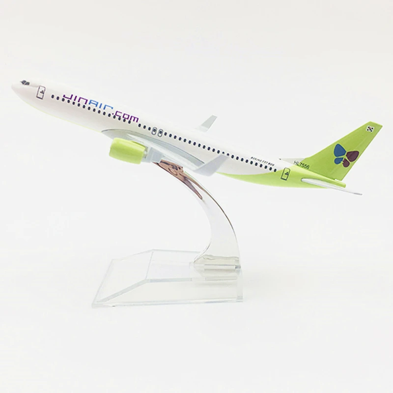 Модель самолета 16 см Корея Jin Air Боинг B737 литый под давлением металлический сплав