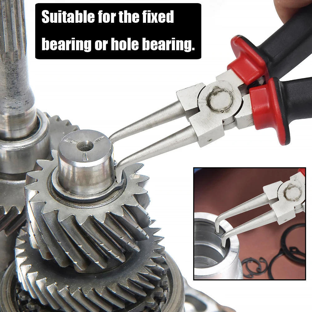 NEWACALOX набор плоскогубцев для стопорных колец внутренние внешние изогнутые