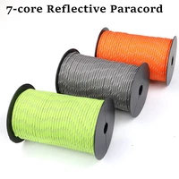 50100m multifunctional 7 core reflective 550 paracord rope 4 mm camping survival edc outdoor parachute cord lanyard rescue rope