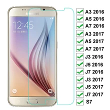 9H Hardness Protective Glass For Samsung Galaxy S7 A3 A5 A7 2017 J3 J5 J7 2016 2017 Tempered Screen Protector Clear Glass Film