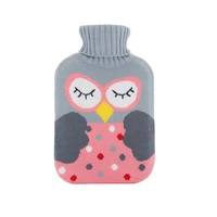 hot water bag hot water bottle thermos sleeve bottle warm owl warmer filled safety cute large size knitted cover hand warmer