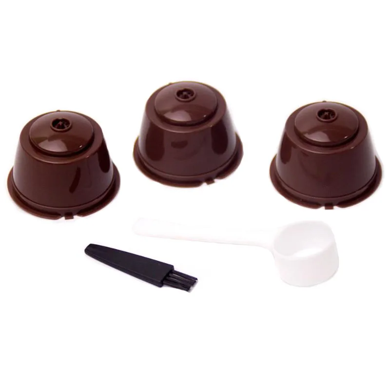 Многоразовые кофейные капсулы 3 шт. набор ложка-кисточка многоразовая кофейная