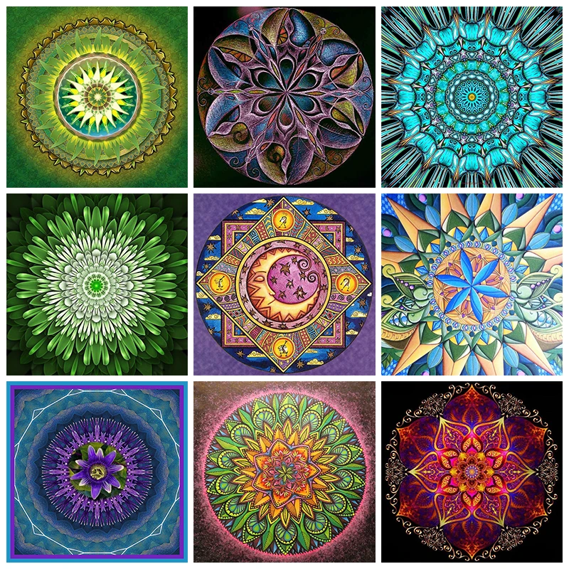 

ZOOYA DIY 5D Diamond Painting Mandala Diamond Embroidery Flowers Cross Stitch Kits Rhinestone Mosaic Abstract Picture Home Decor