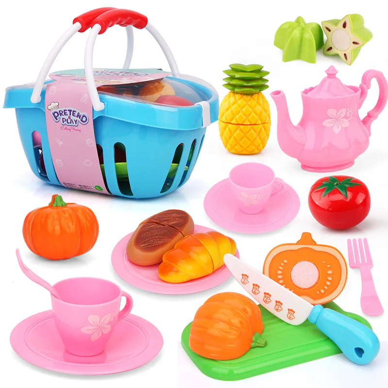 

Pretend Play Plastic Food Toys Cutting Fruit Vegetable Food Pretend Play Children Toys For Kids Educational Gift For Girls Toys