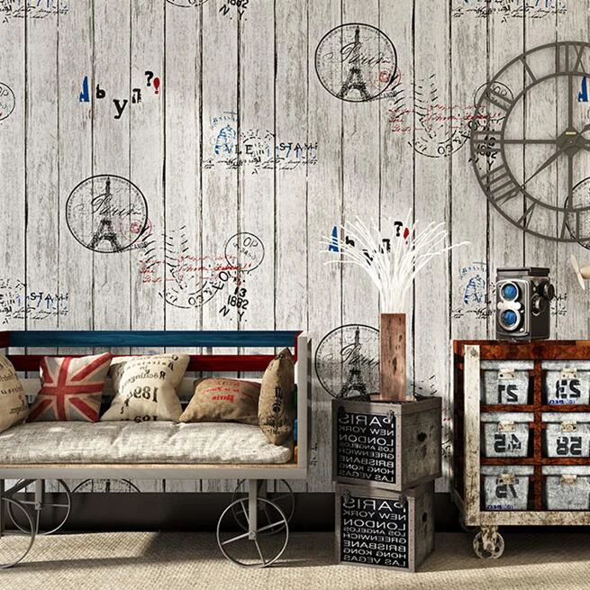 3d винтажные старые деревянные зерна обои рулон деревянная доска доски буквы