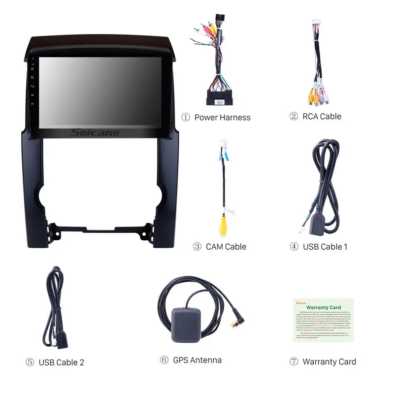 Автомагнитола Seicane 10 1 дюйма Android 9 0/8 4 ядра HD 1024*600 GPS мультимедийный плеер Navi для KIA