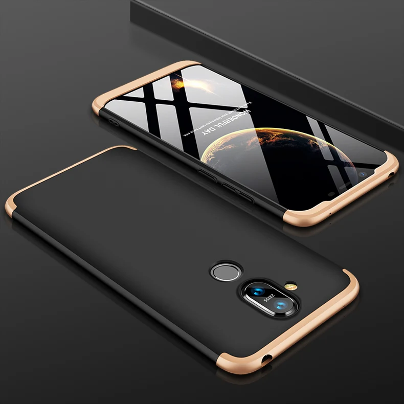 Для Nokia 8,1 Nokia8.1 чехол NokiaX7 360 градусов полное покрытие защищенный Матовый Жесткий чехол для Nokia X7 8,1 Чехол со стеклянной пленкой